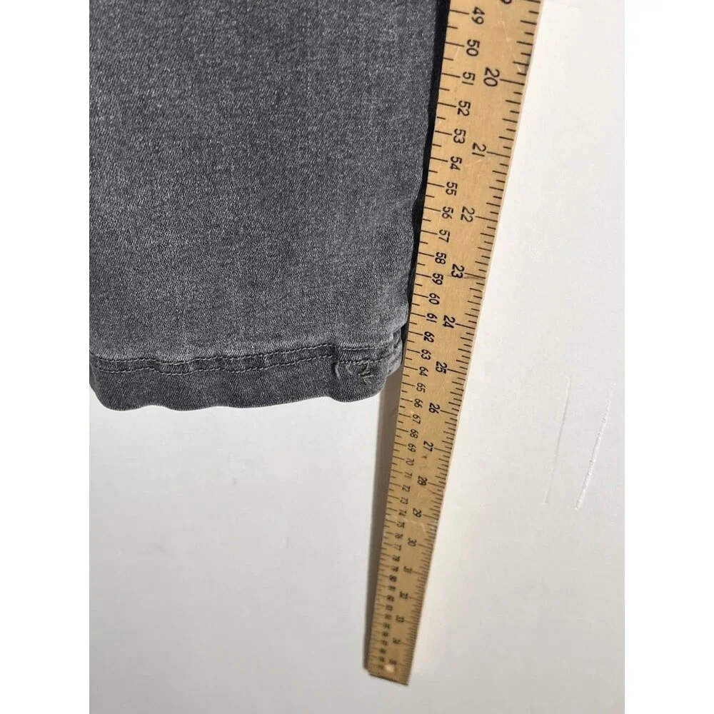 Flamingo Zip Ankle Gray Denim Jeans Womens‎ size Large pullon with elastic waist
